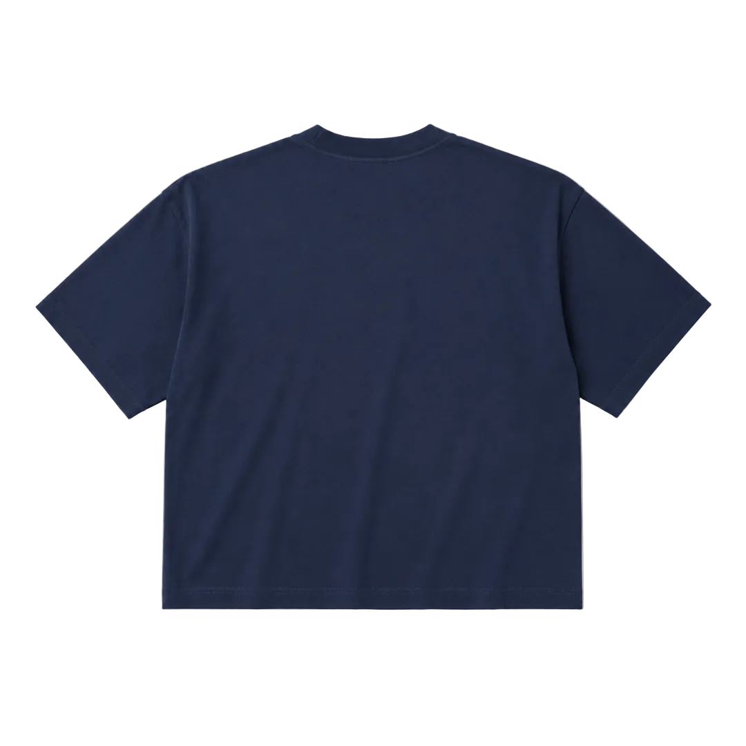 Studio Navy Cropped Tee