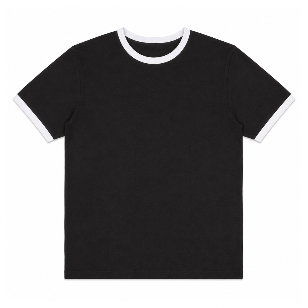 SABER Black Ringer T-shirt