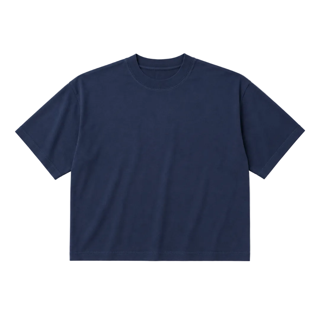 Studio Navy Cropped Tee