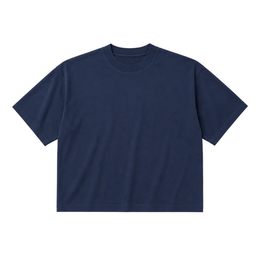 Studio Navy Cropped Tee
