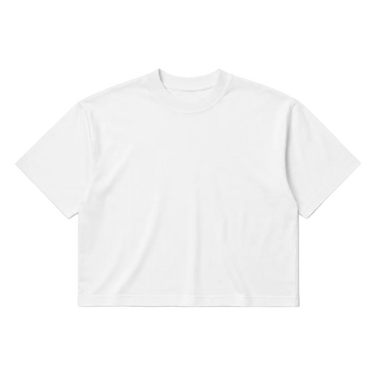 Studio White Cropped Tee